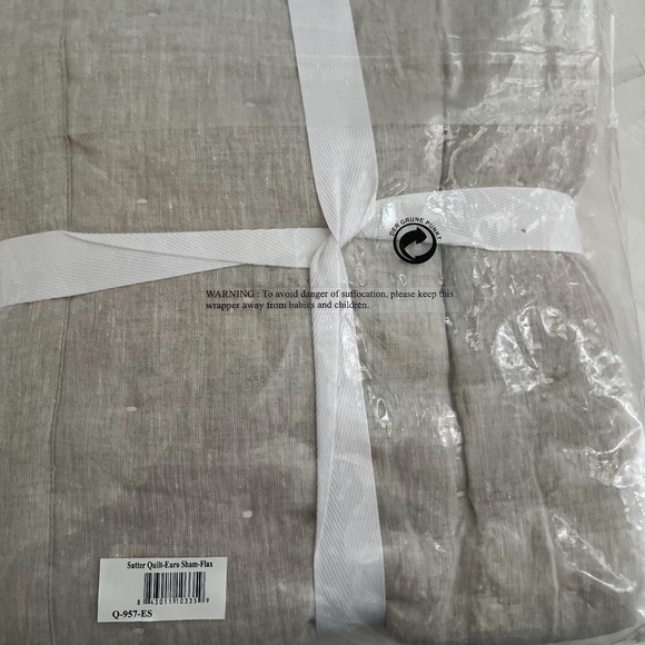 BNWT Sutter (1)Euro Shams-FLAX - Picture 3 of 3